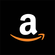Amazon logo featuring a stylized lowercase 'a' and a curved arrow, representing the brand's online book purchasing