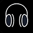 Headphones icon representing audio features 