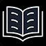 Open book icon representing literature and reading